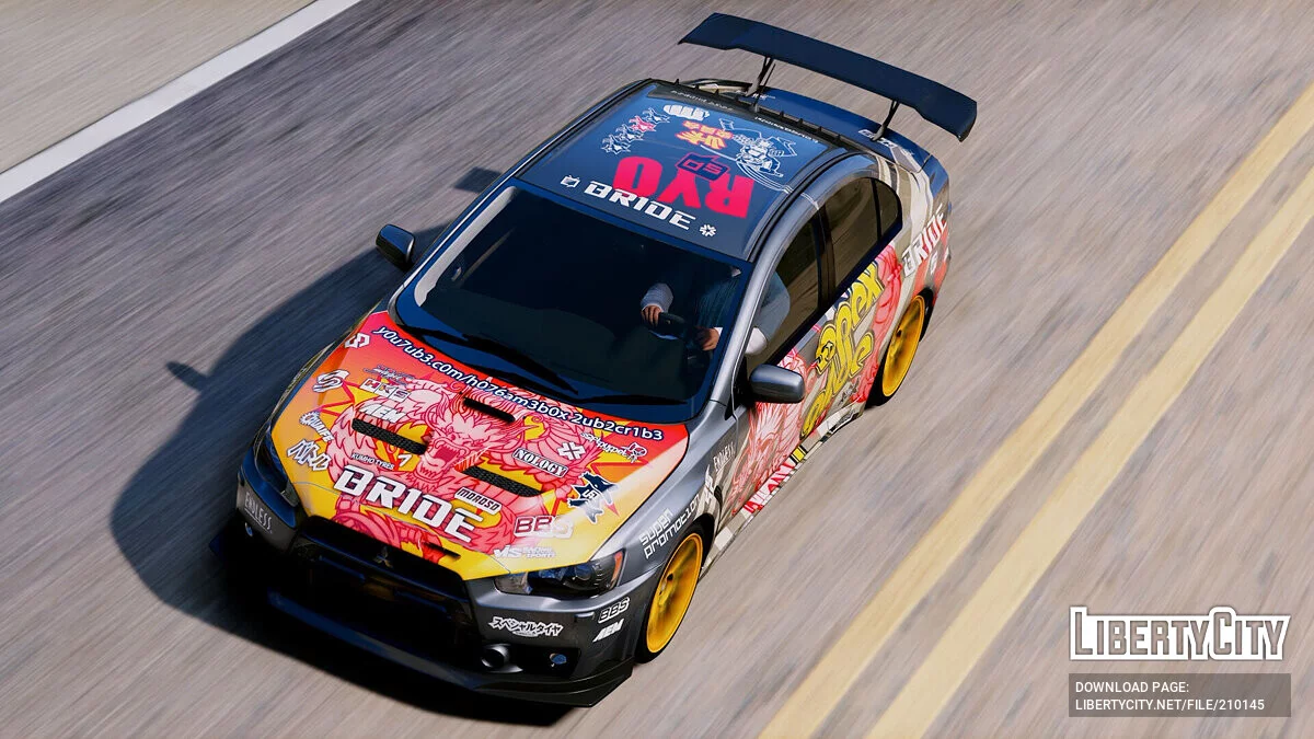 Mitsubishi Lancer Evolution X (Ryo Watanabe's Vinyl) Street King's / GTA 5