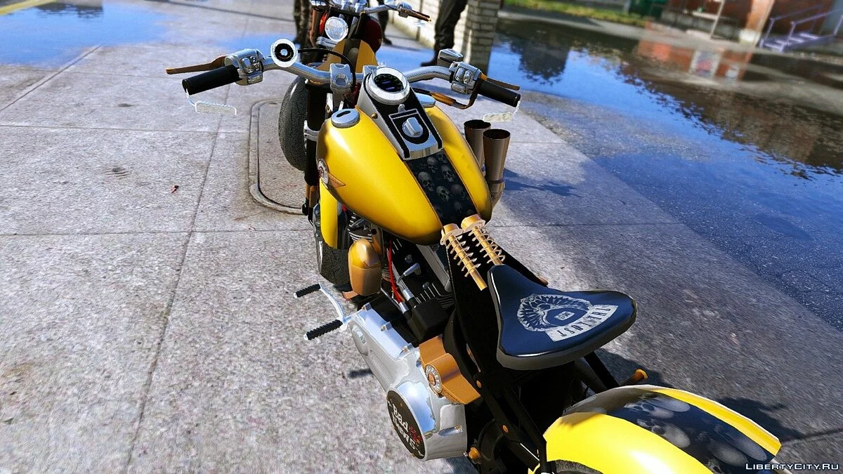 Harley-Davidson Fat Boy Lo Racing Bobber Lost MC Custom [Replace | Animated] 1.0 / GTA 5
