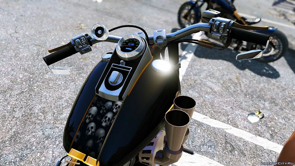 Harley-Davidson Fat Boy Lo Racing Bobber Lost MC Custom [Replace | Animated] 1.0 / GTA 5