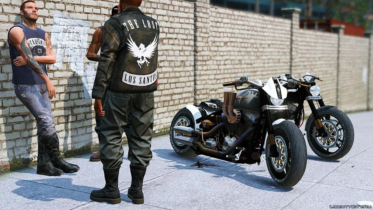 Harley-Davidson Fat Boy Lo Racing Bobber Lost MC Custom [Replace | Animated] 1.0 / GTA 5