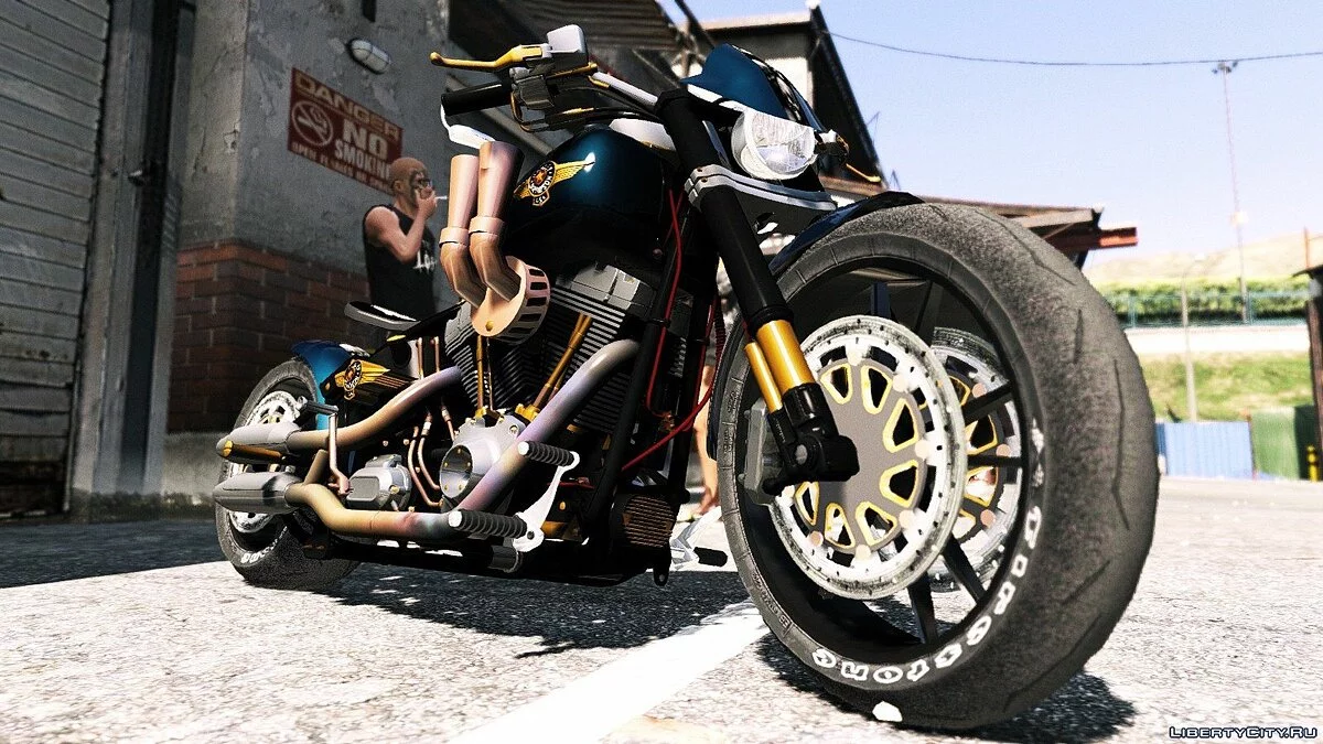 Harley-Davidson Fat Boy Lo Racing Bobber Lost MC Custom [Replace | Animated] 1.1 / GTA 5