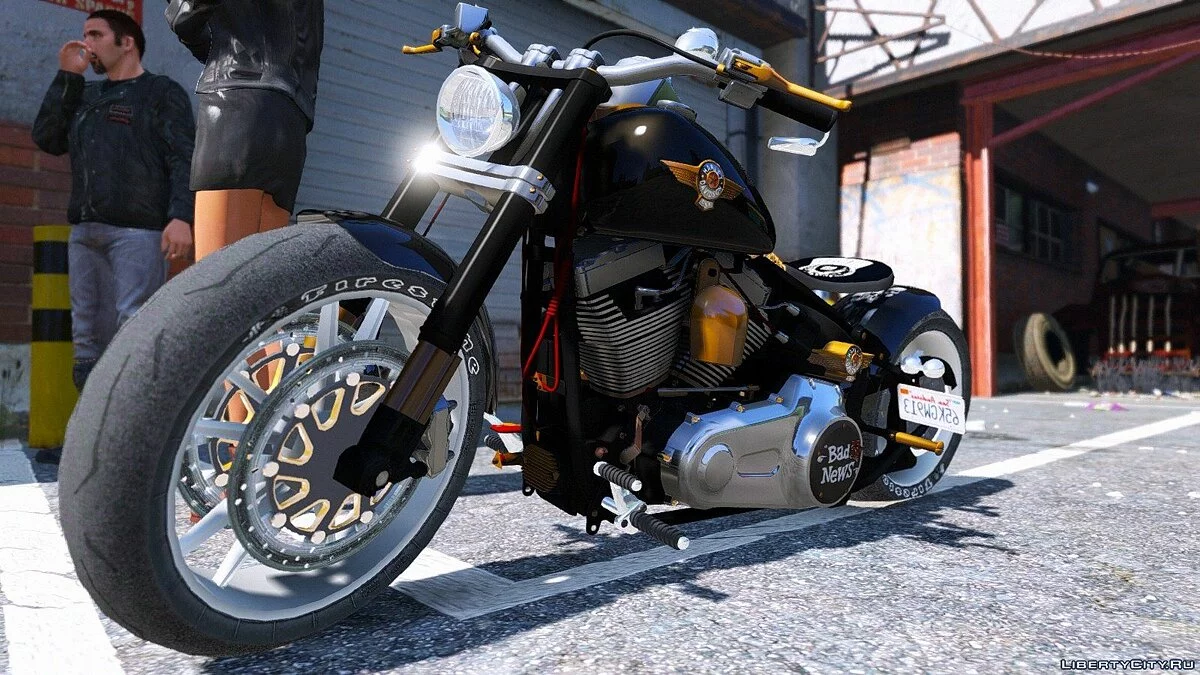 Harley-Davidson Fat Boy Lo Racing Bobber Lost MC Custom [Replace | Animated] 1.1 / GTA 5