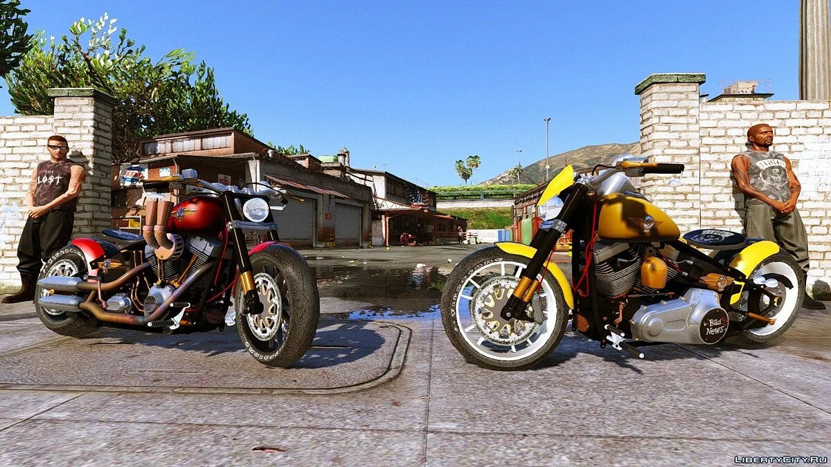 Harley-Davidson Fat Boy Lo Racing Bobber Lost MC Custom [Replace | Animated] 1.1 / GTA 5
