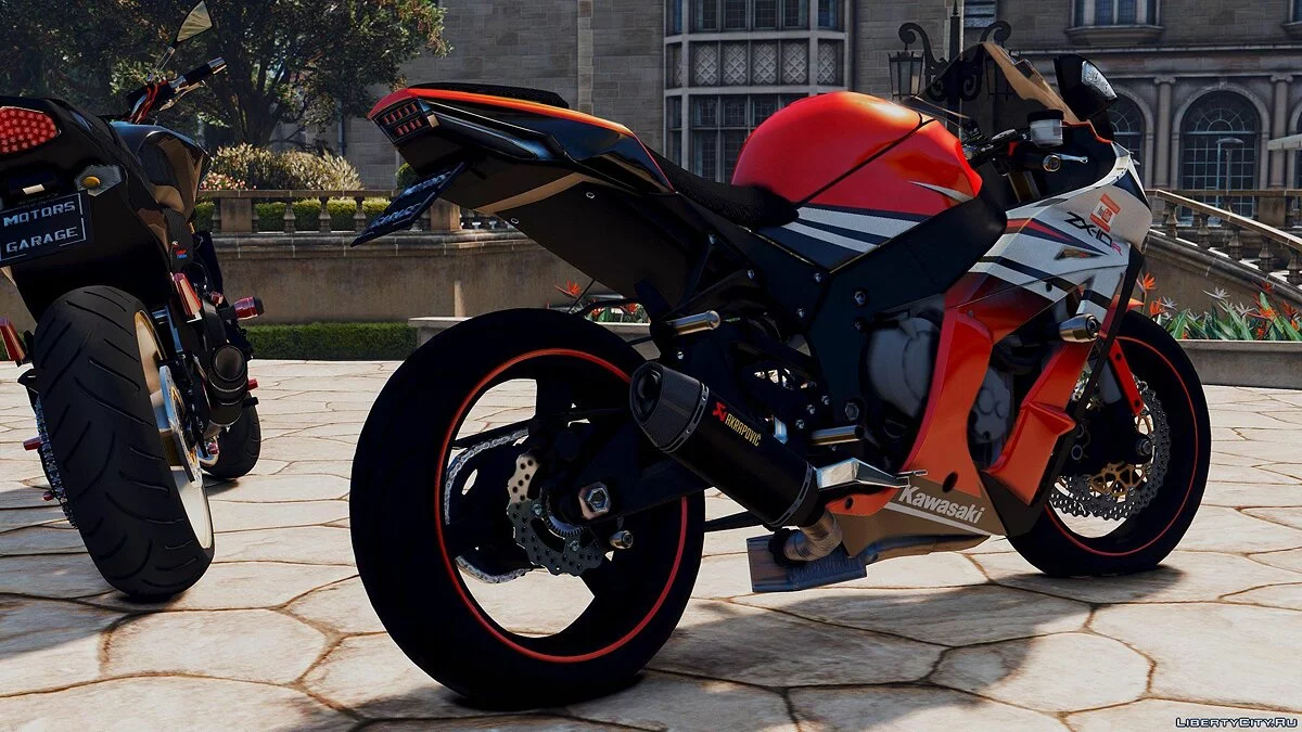 Kawasaki ZX10R Orange White / GTA 5