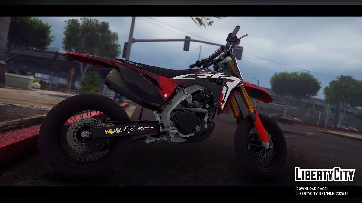 Honda CRF450R 2018 Motard REWORKED v1.0 / GTA 5