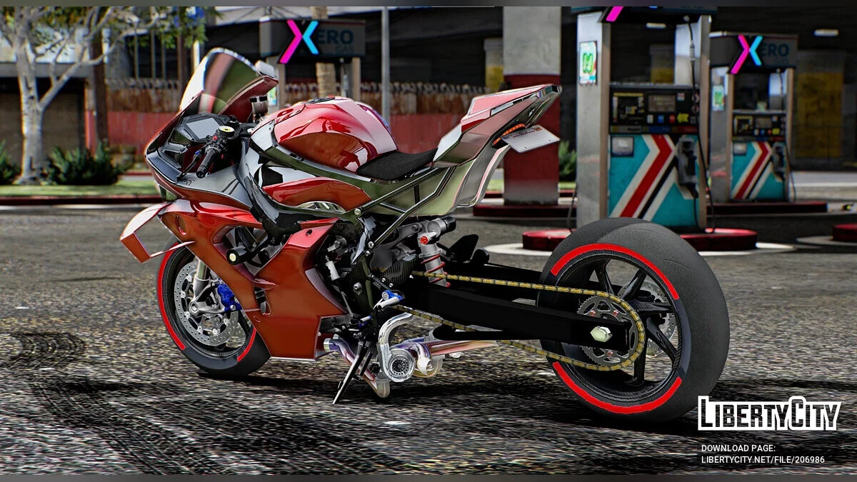 BMW M1000RR Stretched Twin Turbo with Custom Exhausts / GTA 5
