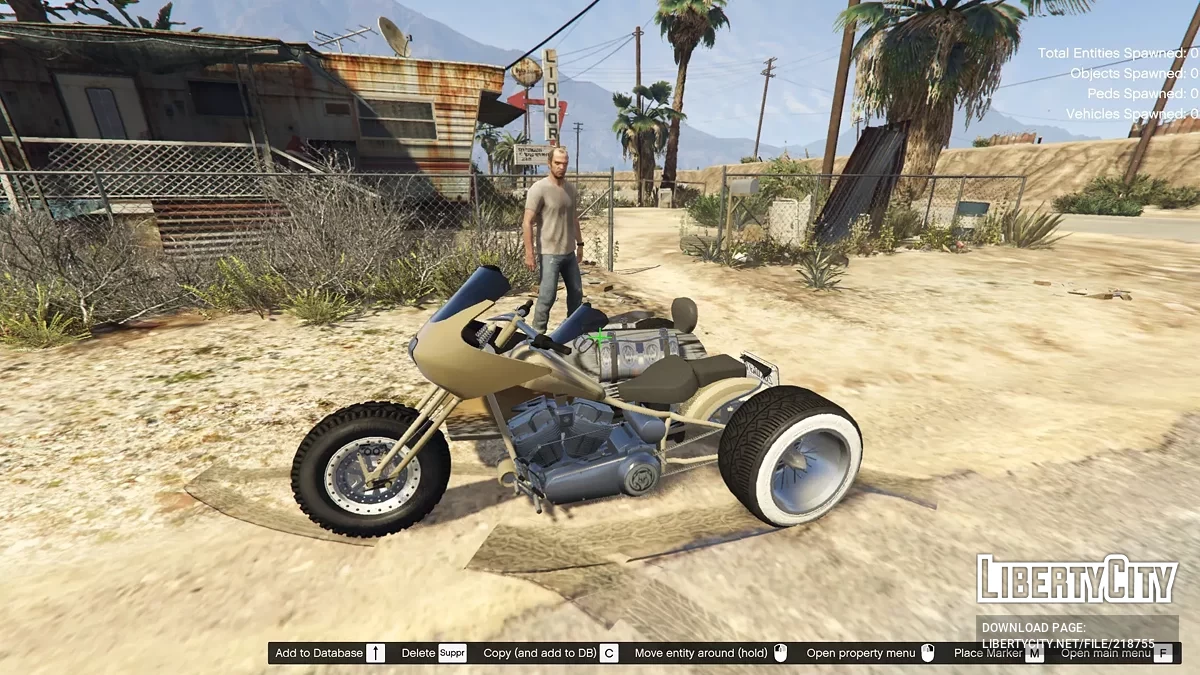Мотоцикл с двуместной люлькой из бочки / GTA 5