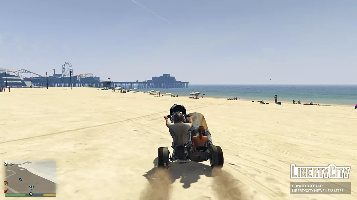 Мотоцикл с двуместной люлькой из бочки / GTA 5