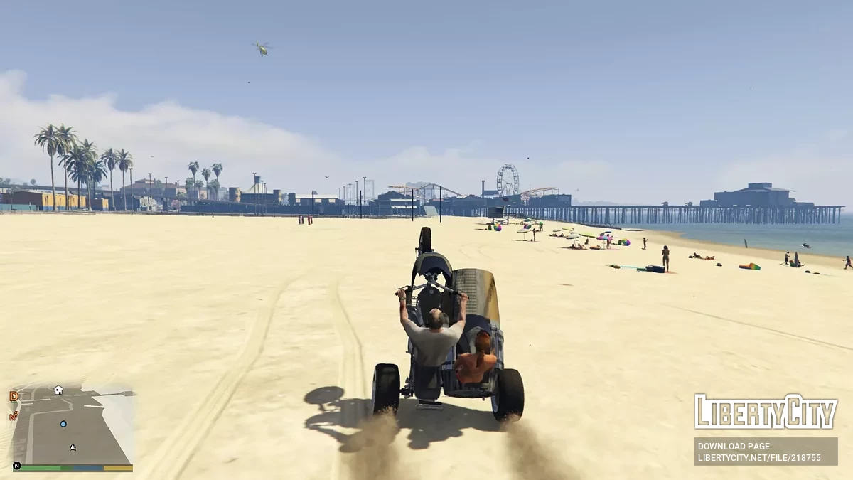 Мотоцикл с двуместной люлькой из бочки / GTA 5