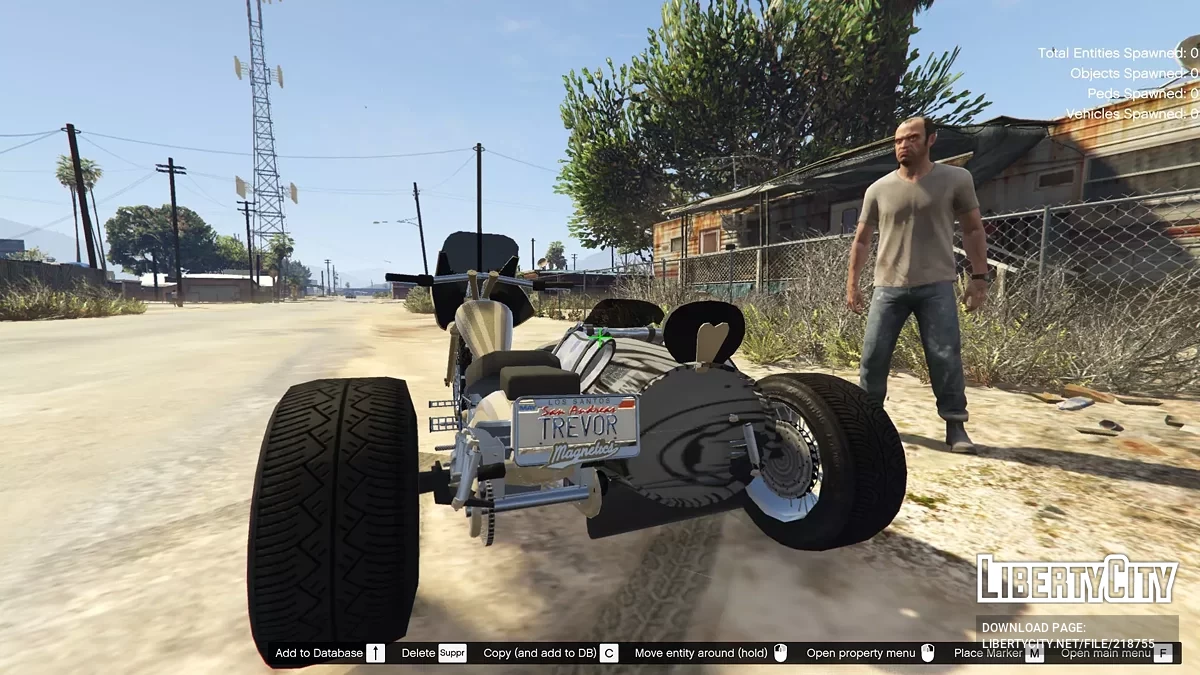 Мотоцикл с двуместной люлькой из бочки / GTA 5