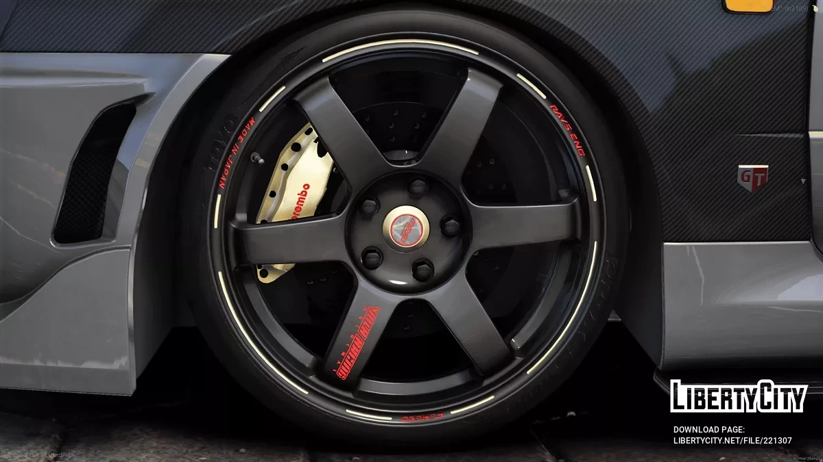 Wheel Rays TE37 Saga Time Attack Edition + Toyo Proxes R888R v1.0 / GTA 5