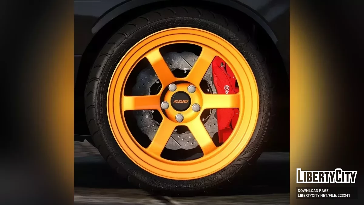 Wheel Rays Volk Racing TE37V + Goodride Sport RS / GTA 5