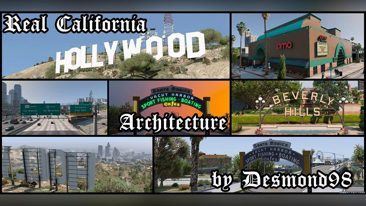 Реальные объекты  Калифорнии / Real California Architecture [OIV] 0.4 / GTA 5