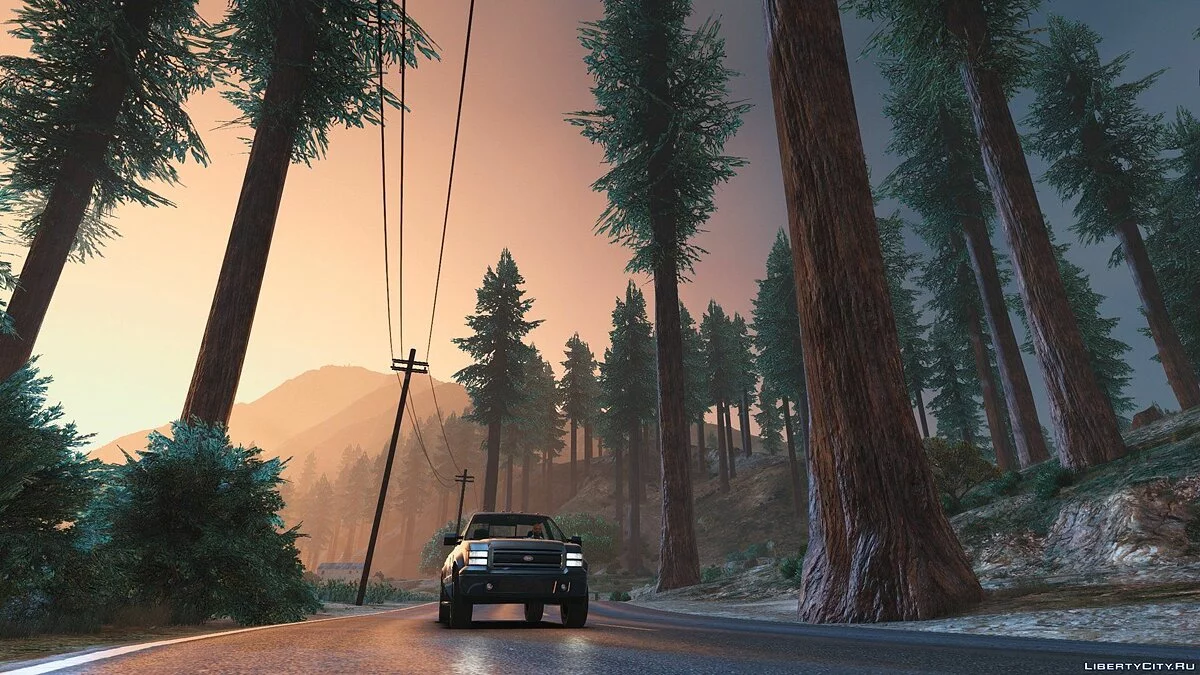 Forests of Chiliad (Redwood,Cedar trees+Cabin) [Add-On | YMAP] / GTA 5