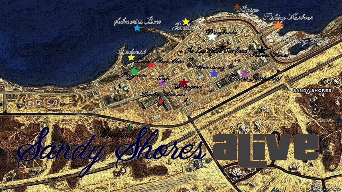 Скачать Sandy Shores Alive 1.7.2 - Оживление Сэнди Шорс для GTA 5