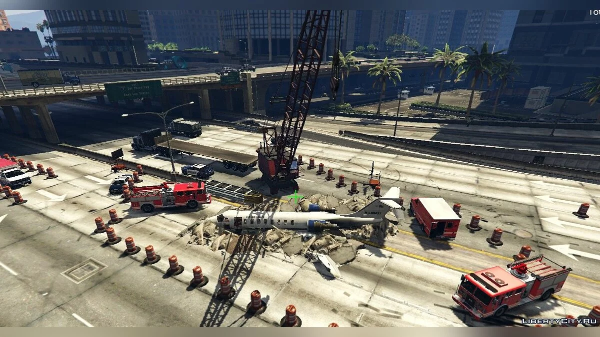 Крушение самолета на хайвее / GTA 5