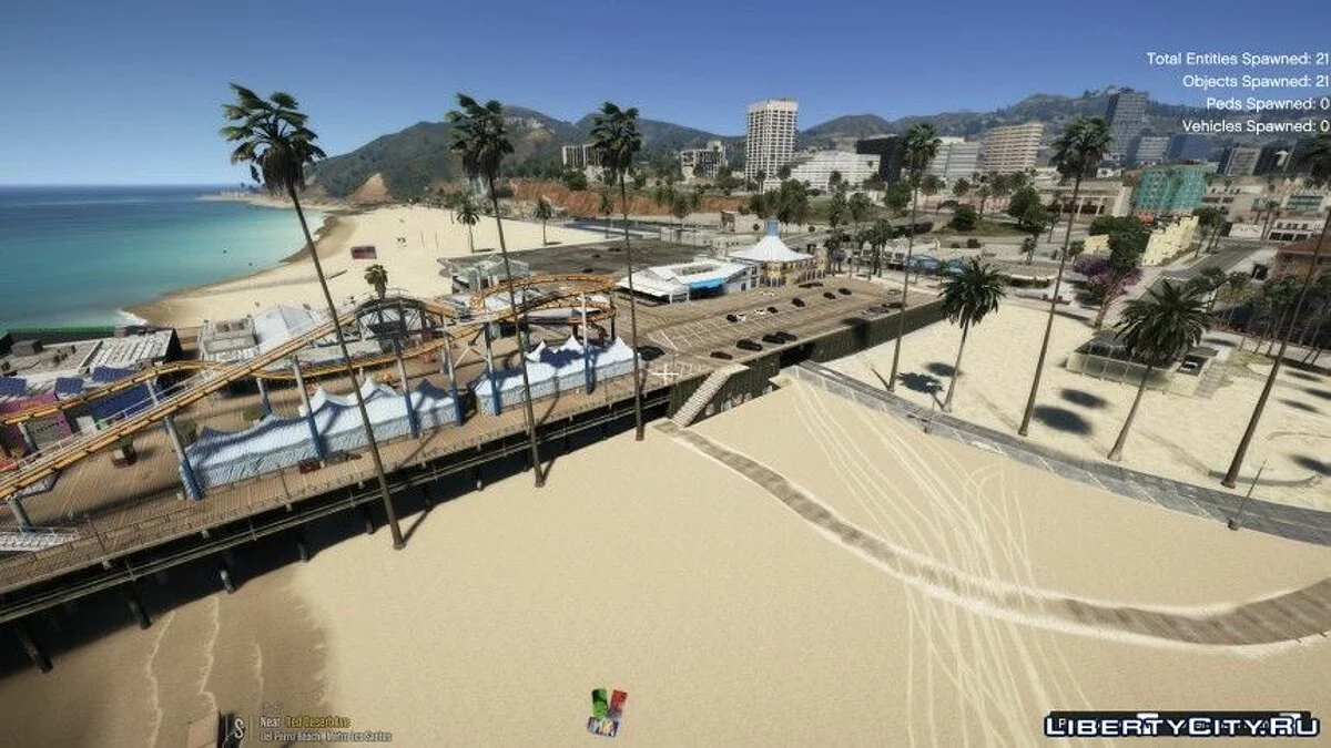 Увеличение растительности на пляже Дель Пьерро / GTA 5