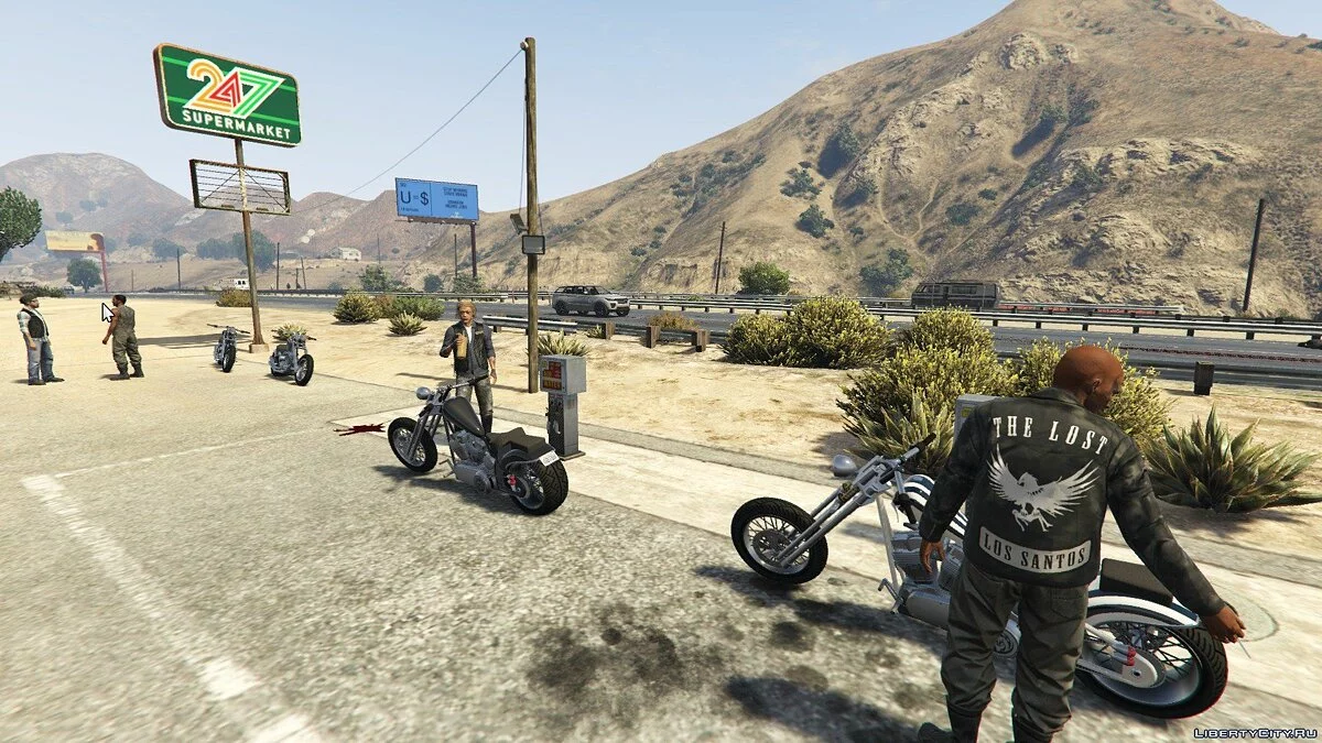 The Lost MC на заправочной станции / GTA 5