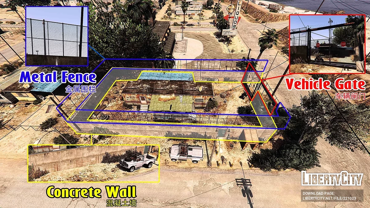 Улучшенный трейлер Тревора с садом в Сэнди Шорс [YMAP] / GTA 5