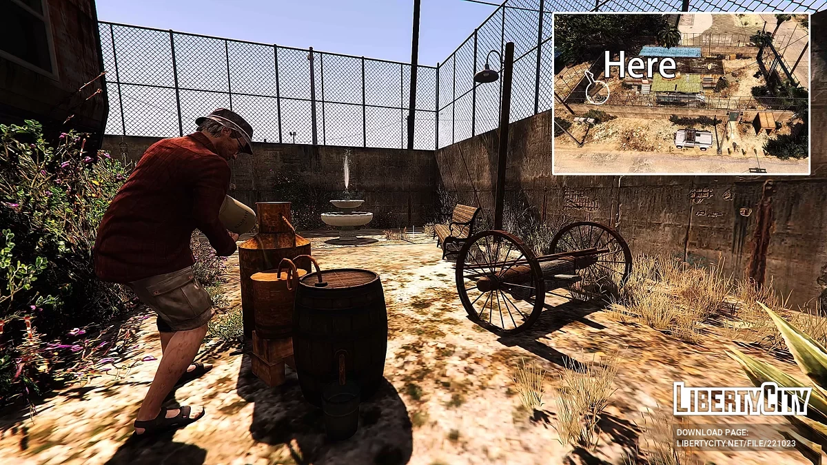 Улучшенный трейлер Тревора с садом в Сэнди Шорс [YMAP] / GTA 5