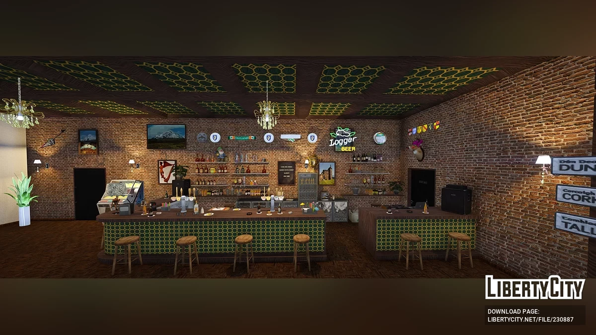 Интерьер ирландского паба / GTA 5