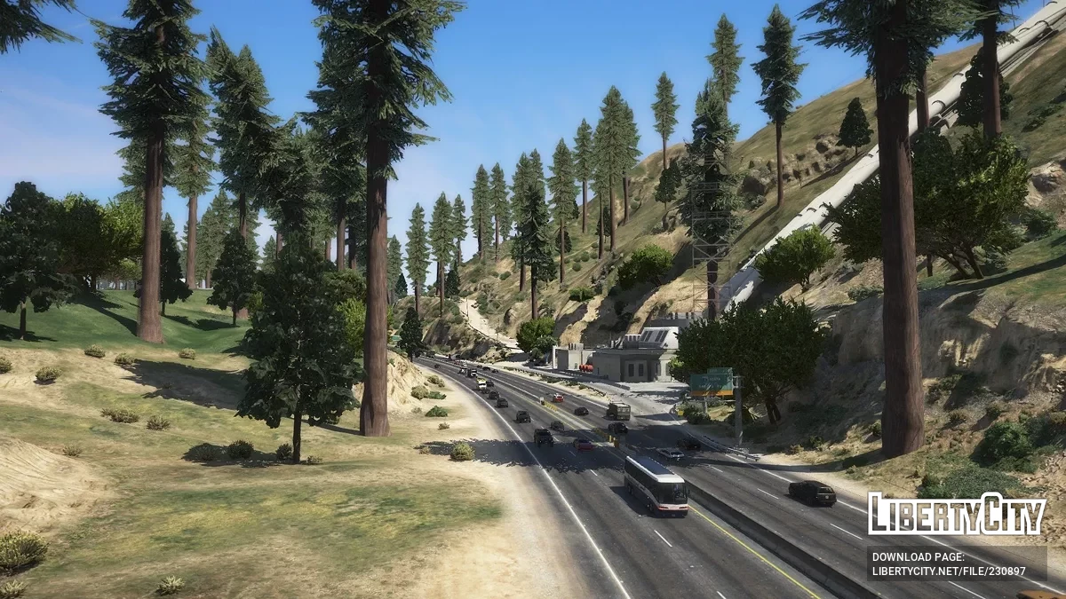 Обновленное шоссе Interstate 1 (Menyoo) / GTA 5