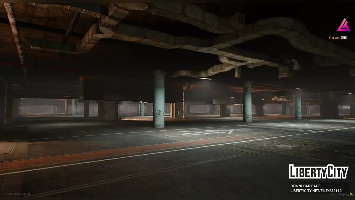 Интерьер парковки для автосходки / GTA 5