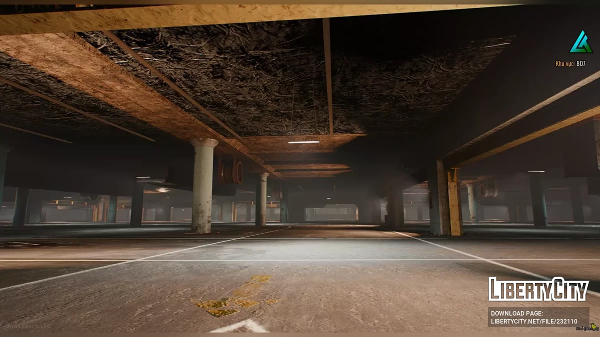 Интерьер парковки для автосходки / GTA 5