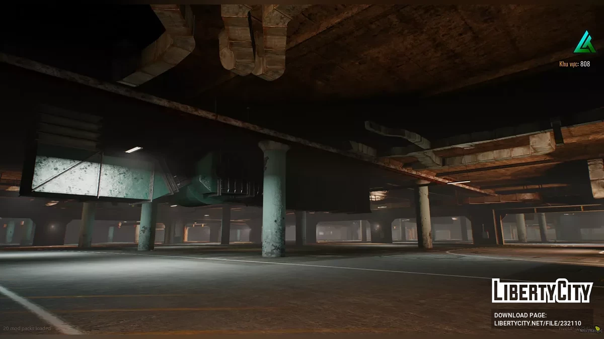 Интерьер парковки для автосходки / GTA 5