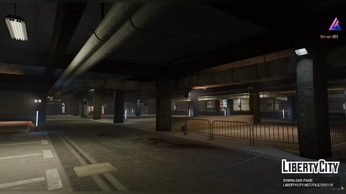 Интерьер парковки для автосходки / GTA 5