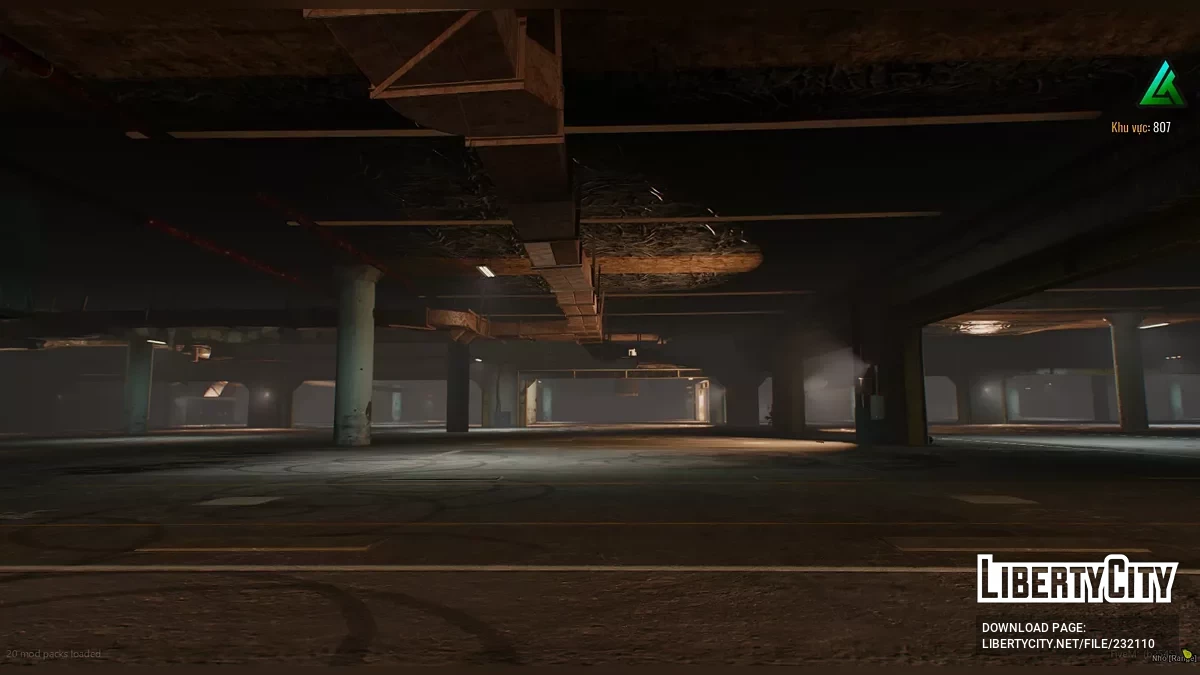 Интерьер парковки для автосходки / GTA 5