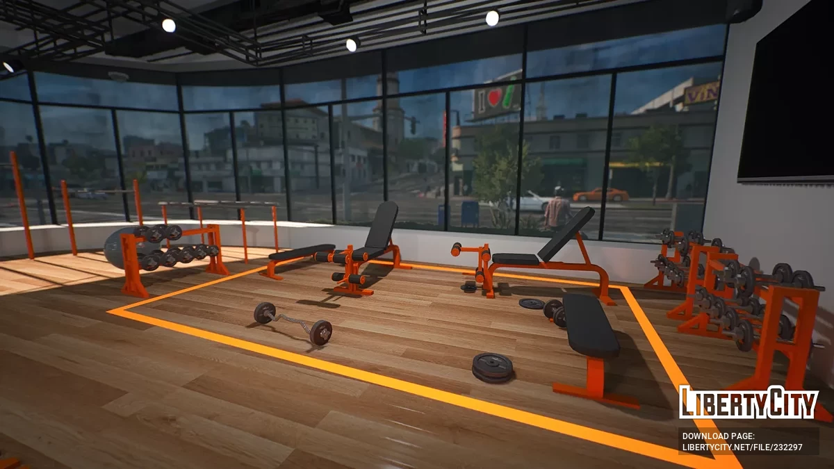 Открытый интерьер — Тренажёрный зал Pump & Run GYM V2 / GTA 5