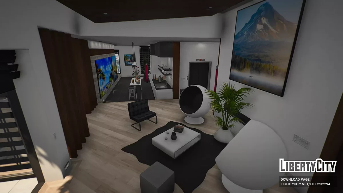 Улучшенный дизайнерский пентхаус с индивидуальным подходом и гаражом / GTA 5