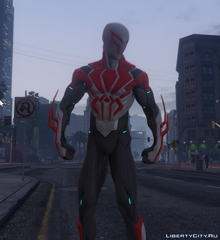 Download Spiderman 2099 in white suit (PS4) for GTA 5