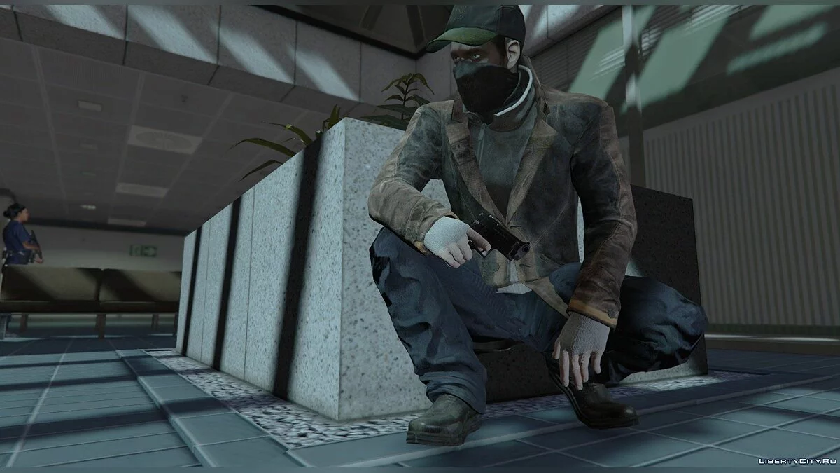 Aiden Pearce + Real Mask and Inner Shirt Model + Real Head v1.5 / GTA 5