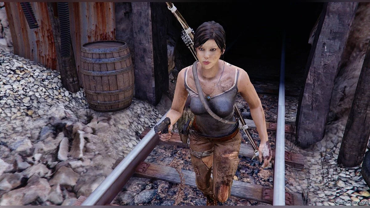 Tomb Raider Lara Croft Ped+ Real Head + Accessories v1.6 / GTA 5