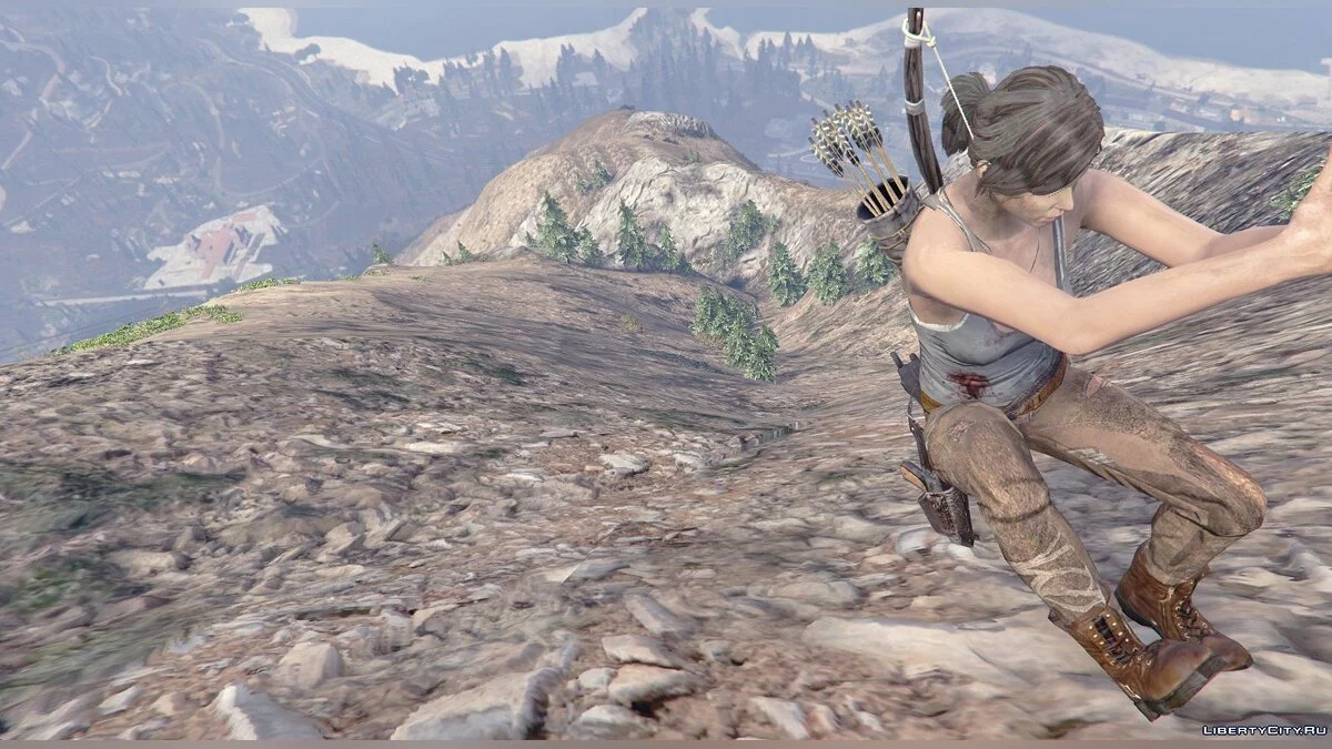Tomb Raider Lara Croft Ped+ Real Head + Accessories v1.6 / GTA 5