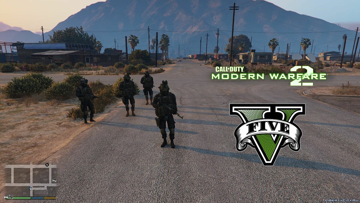 Скачать Modern Warfare 2 Shadow Company Squad [Add-On Ped] 1.0 для GTA 5