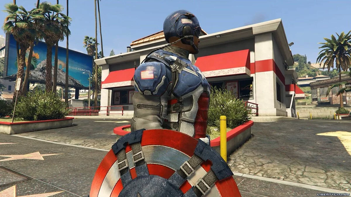 Captain America Modern Soldier + Shield [Add-On Ped] / GTA 5