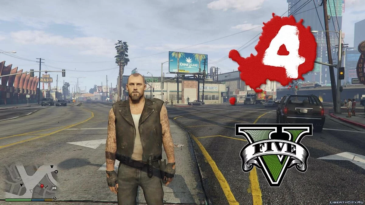 Left 4 Dead Francis [Add-On Ped] 1.0 / GTA 5