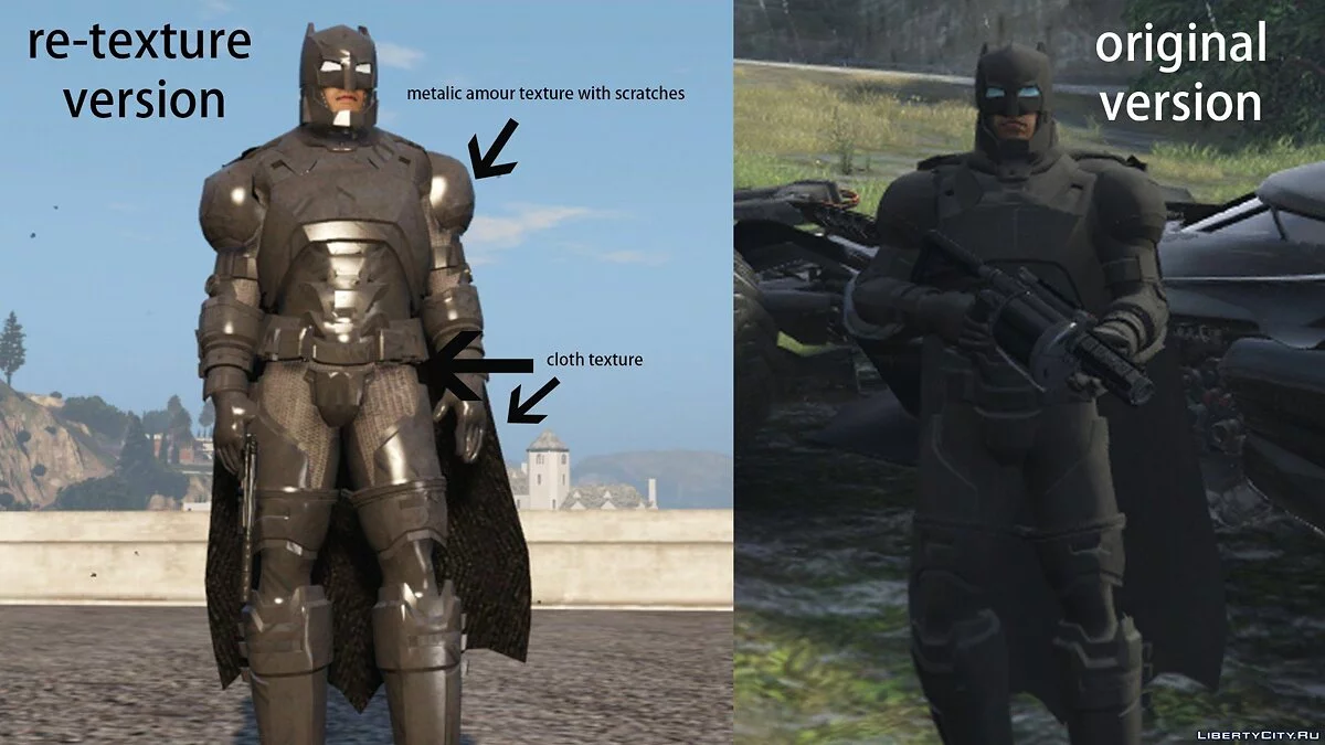 Armored Batman & Harley Quinn Retextured 1.1 / GTA 5