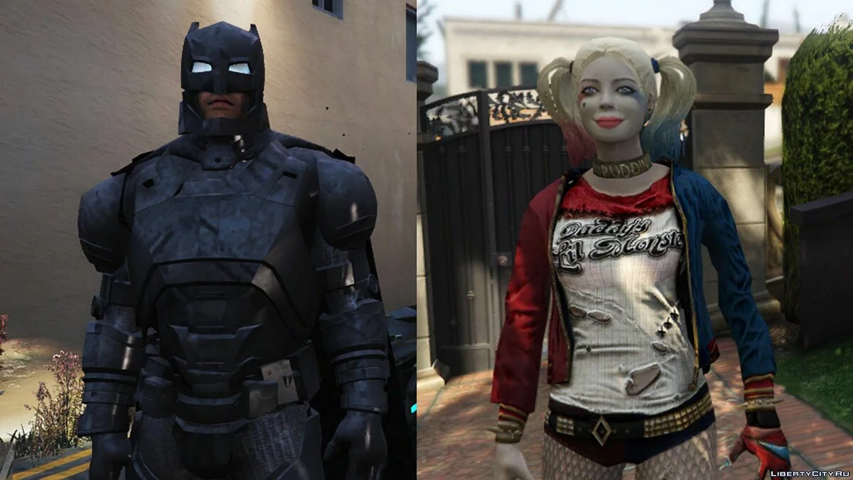 Armored Batman & Harley Quinn Retextured 1.1 / GTA 5