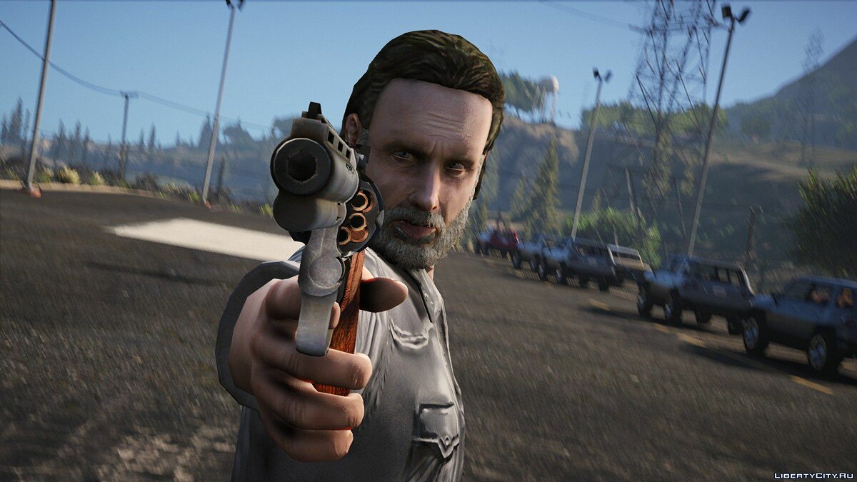 Скачать The Walking Dead - Rick Grimes [Ped Model] 6.0 для GTA 5