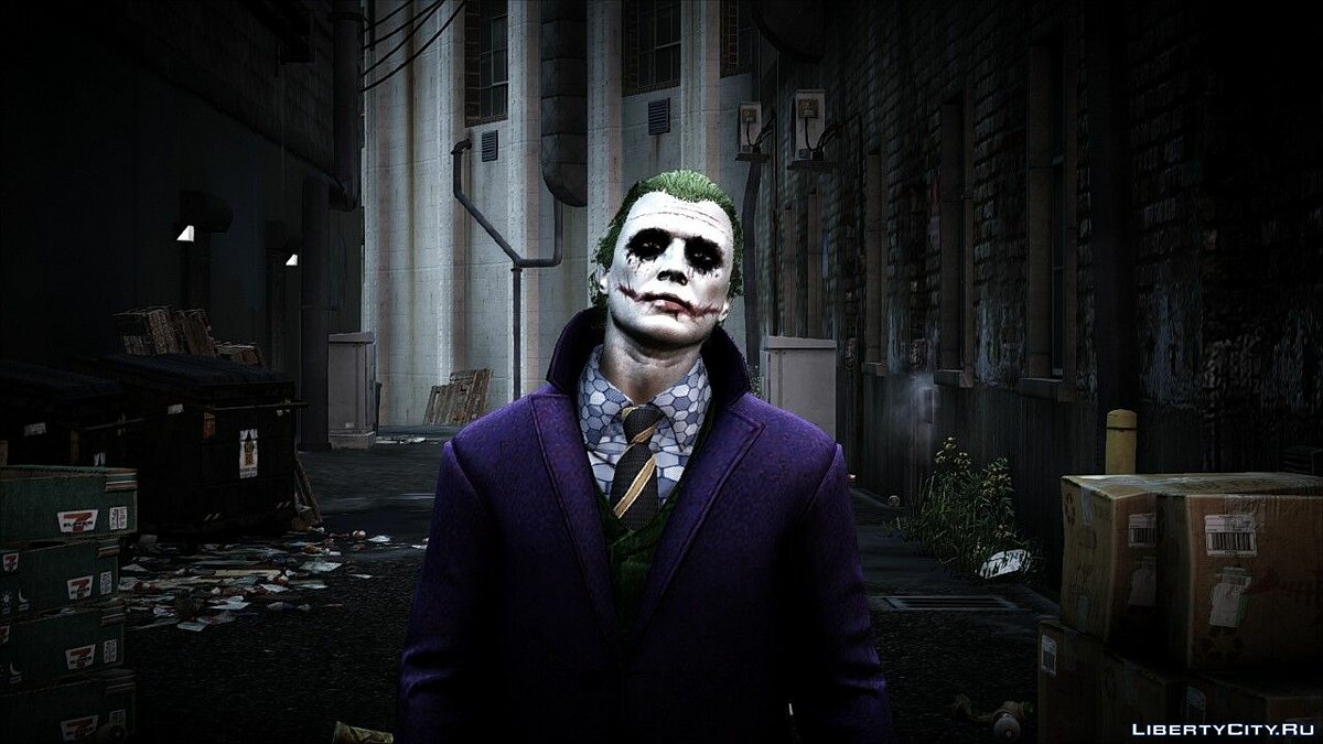 Скачать Heath Ledger Joker Skin Pack 3.0 для GTA 5