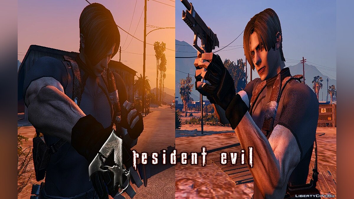 Скачать Resident Evil 4: Leon S. Kennedy [HD] 1.5 для GTA 5