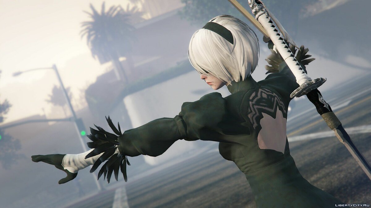 Скачать 2B & A2 Nier:Automata [Add-On Ped / Replace] 1.0 для GTA 5