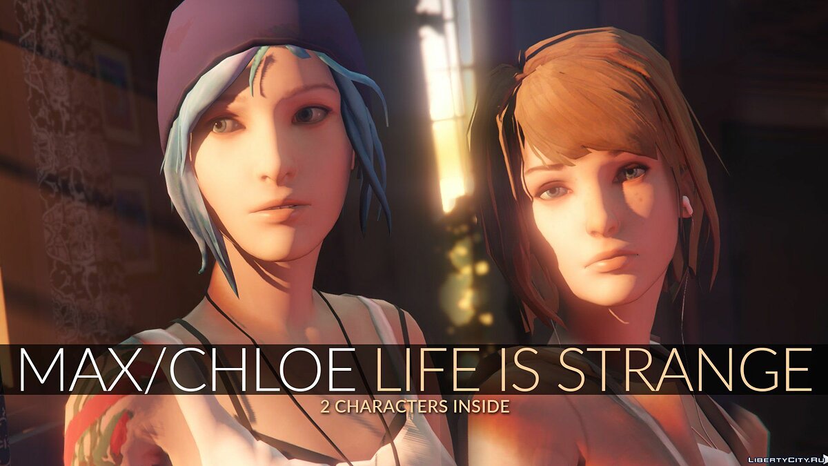 Скачать Max Caulfield & Chloe Price Life is Strange [Add-On Ped / Replace]  1.0 для GTA 5