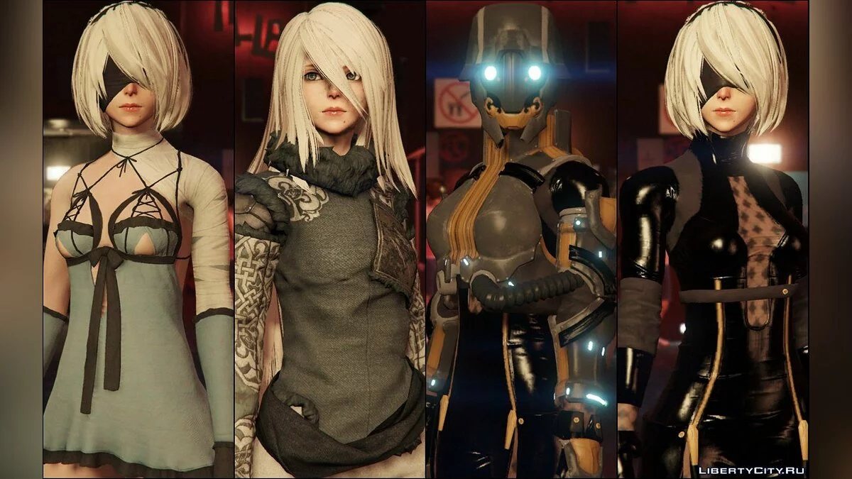 2B & A2 Nier Automata [Add-On Ped | Replace] v2.1 / GTA 5