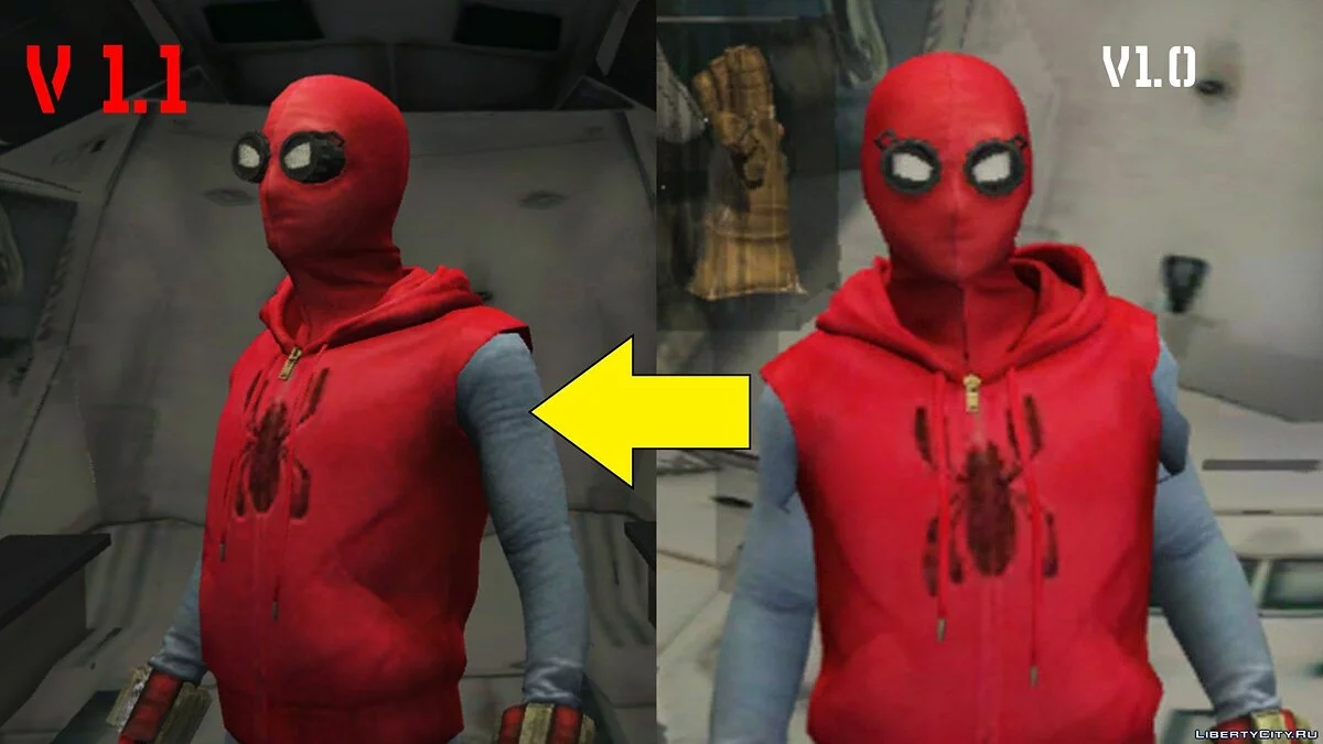 Spider-Man Home-Made Suit (Fixed shaking issue) 1.2 / GTA 5