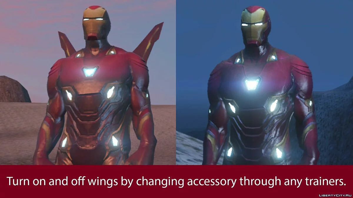 Iron Man Mark 50 (MFF version Full emissive update) 1.2 / GTA 5